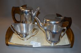 Picquot Ware 5 Piece Tea Set