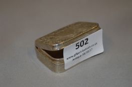 Engraved Decorated Silver Snuff Box - 31 Grams