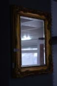 Gilt Framed Bevelled Edge Wall Mirror