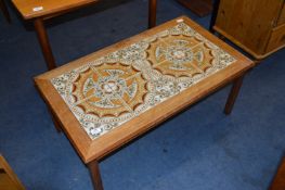 Teak Tiled Top Coffee Table