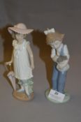 2 Nao Lladro Figurines - Girls