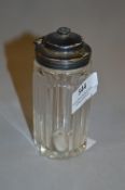 Silver Topped Glass Jar London 1931