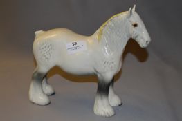 Beswick Grey Shire Horse Figurine