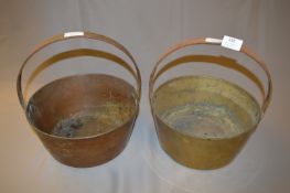 2 Brass Jam Pans