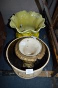 2 Bretby Jardiniere's & Pottery Vase