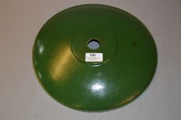 Green & White Enamel Saucer Light Shade
