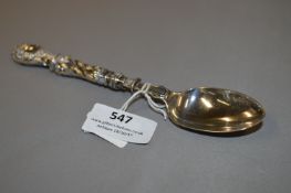 Hallmarked Silver Teaspoon, Sheffield 1871