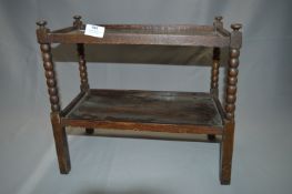 Oak Bobble Turned Table Serving Trolley