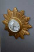 Sunburst Wall Clock