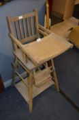 Beech Wood Child's Combination High Seat Chair
