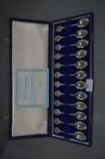 John Pinches Hallmarked Silver 12 Zodiac Spoons 275g Approximately