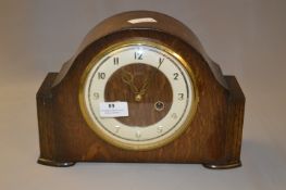 Smiths Enfield Oak Cased Mantel Clock