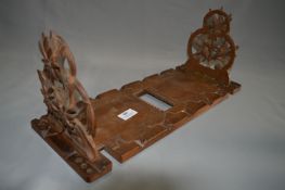 Carved Wood Extending Bookshelf