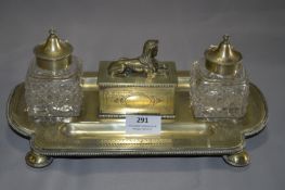 Silver Plated Ink Stand