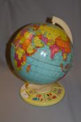 Chad Valley Tin Plate Terrestrial Globe