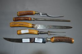 Bone Handled Carving Sets