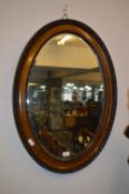 Oval Framed Bevel Edged Wall Mirror
