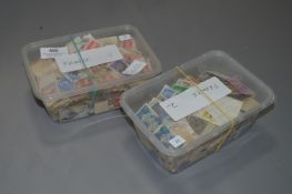 2 Tubs containing French Stamps
