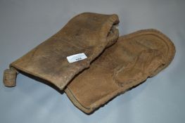 Pair of Walrus Leather Inuit Mittens