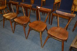 Set of 4 Ercol Stacking Dining Chairs