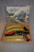 Chad Valley Tin Plate Clock Work Train Set with Box