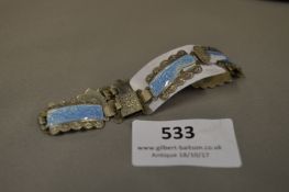 Sterling Silver & Enamelled Bracelet