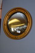 Circular Framed Convex Wall Mirror