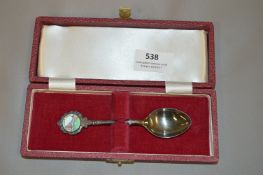 Hallmarked Silver Humber Bridge Teaspoon, Birmingham 1978 - 25 Grams Approx