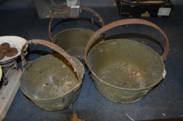 3 Brass Jam Pans