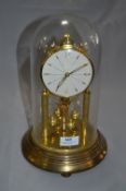 Brass Anniversary Clock under Glass Dome