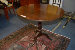 Circular Mahogany Tip Table on Pedestal Base