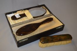 Faux Tortoiseshell Vanity Set in Case