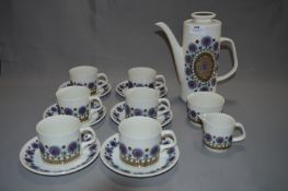 1960's Meakin Studio Pottery Coffee Set 15 Pieces