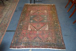 Middle Eastern Patterned Rug 76 X 50 Inches