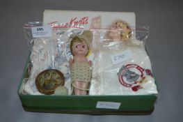 Silk Nylons, Handkerchiefs, Commemorative Tin and Cupidoll