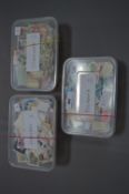 3 Tubs containing Stamps from Czechoslovakia, Hungary & Romania
