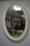 Oval Framed Bevelled Edge Wall Mirror
