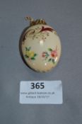 Small Floral Painted Pottery Pomander