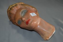 1930's Plaster Wall Pocket of a Lady's Head