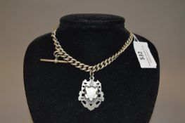 Silver Watch Chain & Fob - 40 Grams