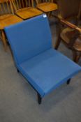 1960's Blue Upholstered Low Chair