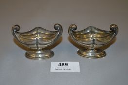 Silver Shell Shaped Salts Birmingham 1892 - 42 Grams