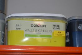 *2.5L of Silk Emulsion (Lime Green)