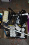 *Box Containing Assorted Painters and Decorators Equipment; Rollers, Paint Pads, etc.