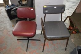 Commode and a Red Leather Office Chair