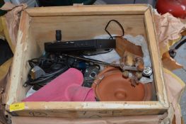 Box Containing Assorted Kitchenalia, DVD Player, Glassware, etc.