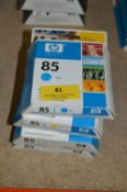 Four HP85 Inkjet Cartridges (Assorted Colours)