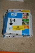 Two HP84 Black Inkjet Cartridges