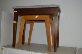 Piano Stool and Oak Framed Meredew Stool