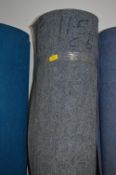 2m by 11.5m Roll of Blue Cord Carpet